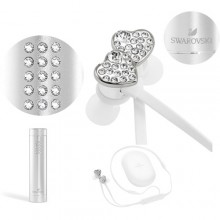 施华洛世奇蓝牙耳机（白）+便携式充电器（白）