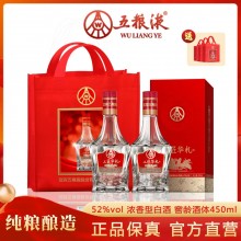 五粮液工匠华礼52度浓香型白酒450ml*2瓶